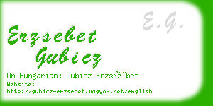 erzsebet gubicz business card